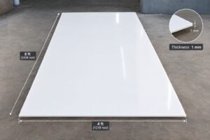 White polypropylene sheet used as an LED light diffuser panel